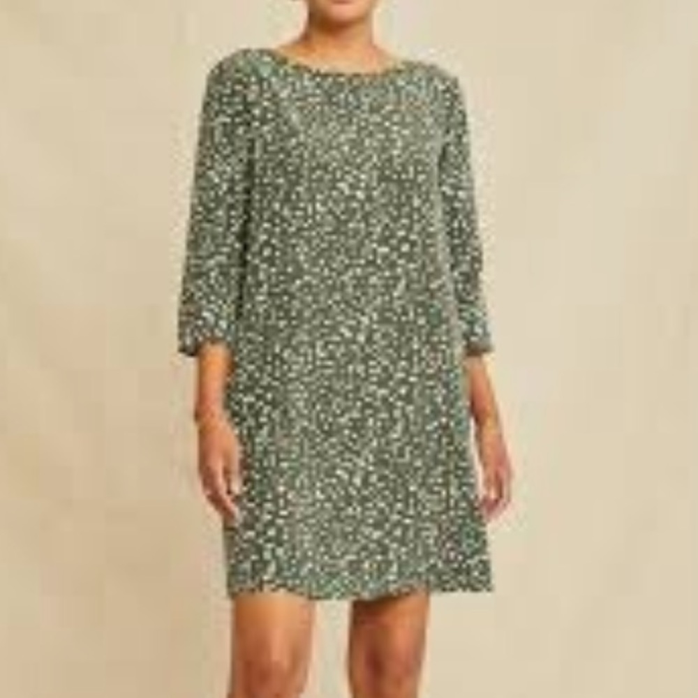 Amour Vert Sandrine Washable Silk Dress in Rocher Dot 🆕